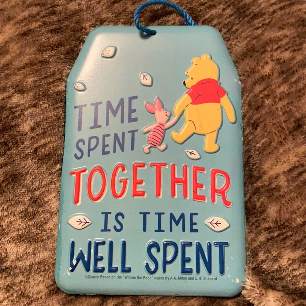 ❤️Disney Winnie The Pooh‎ Mini Metal Sign❤️